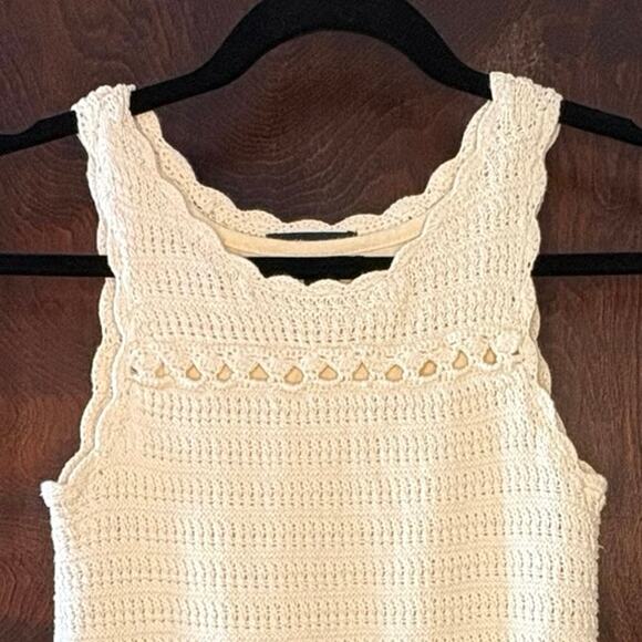 Gap Kids Crochet Knit Sleeveless Dress Girls M (8) | Ivory Sweater Dress - Picture 2 of 9